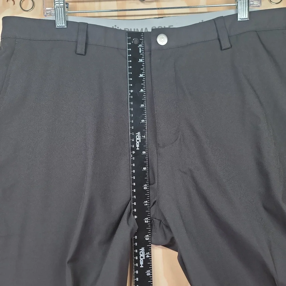 Puma Golf Jackpot Pants Mens 38x31.5 Dark Grey Flat Front Performance Trousers - Picture 11 of 16